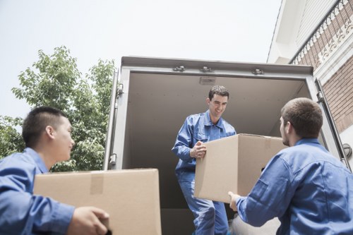 Removal team preparing a flat move in Thamesmead